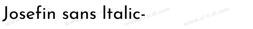 Josefin sans ltalic字体转换